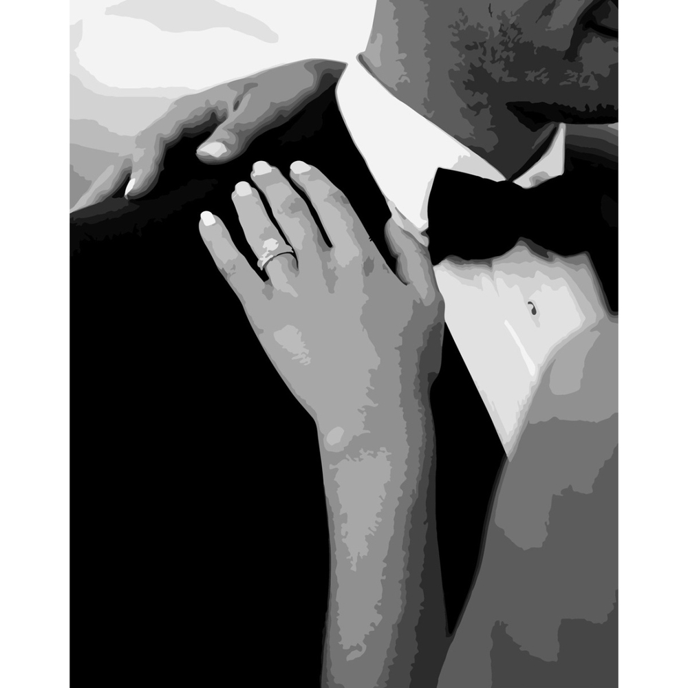 Фото, Видеообзоры картина за номерами strateg преміум закохані з лаком розміром 40х50 см (sy6717)