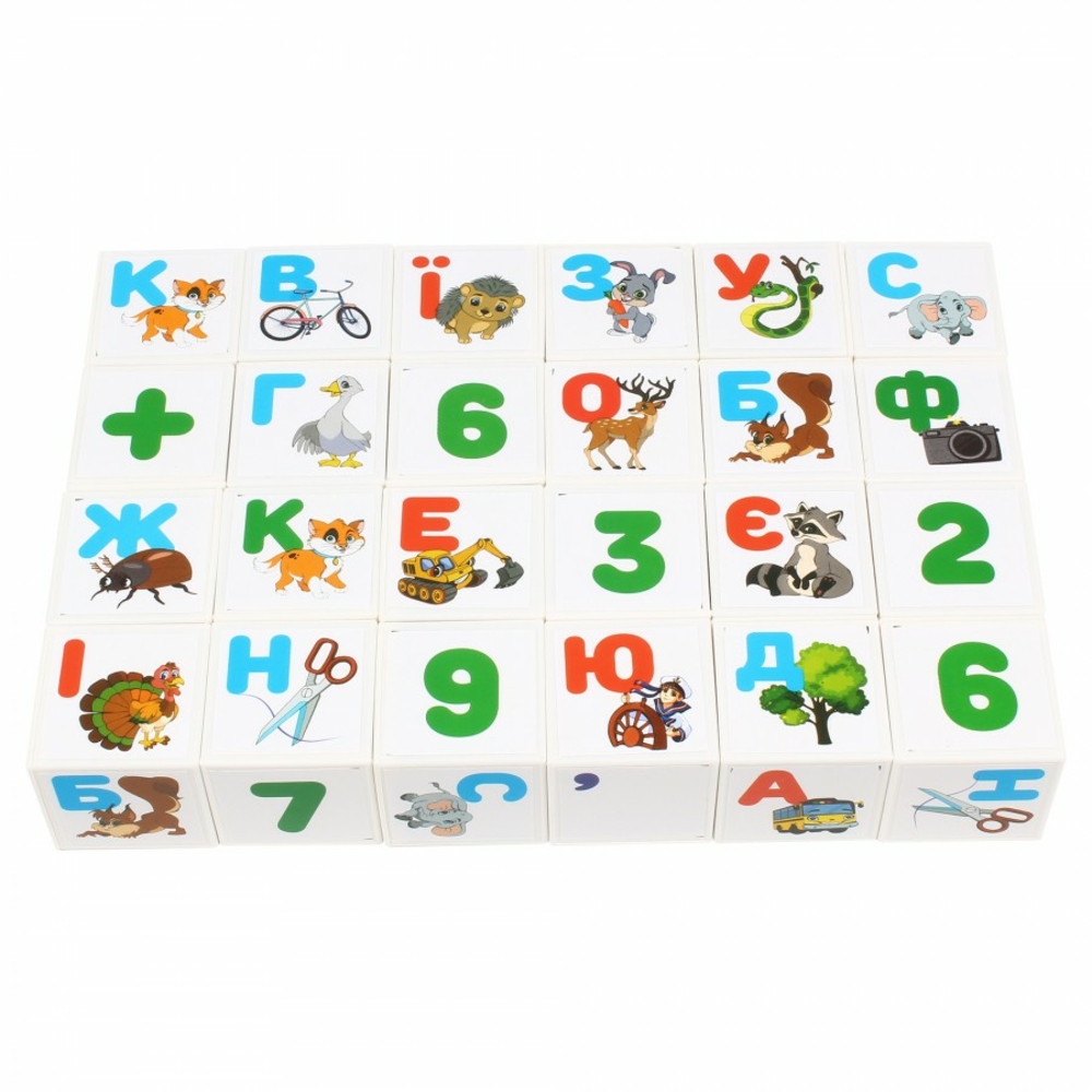 Фото, Видеообзоры іграшка кубики "абетка+ арифметика технок", арт.2728