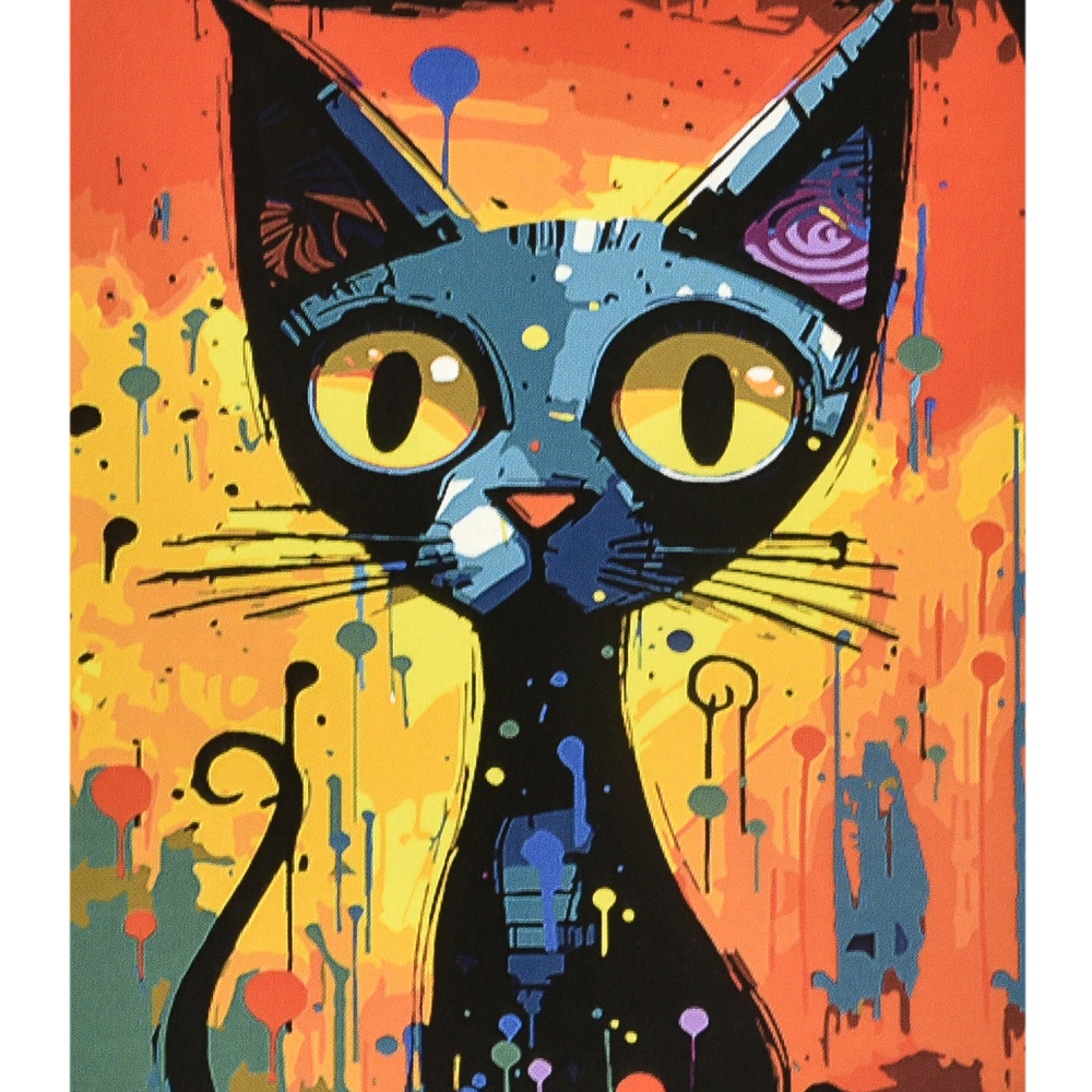 Фото, Видеообзоры картина за номерами strateg преміум абстрактний чорний друг з лаком та рівнем розміром 40х50 см (va-4669)