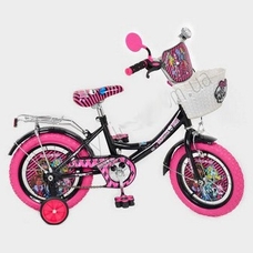 Велосипед дитячий мульт 16д. P 1657 MH-P (1шт) MH, корзина, фігурні педалі, рожева гума,115-89-56см Велосипед дитячий мульт 16д. P 1657 MH-P (1шт) MH, корзина, фігурні педалі, рожева гума,115-89-56см