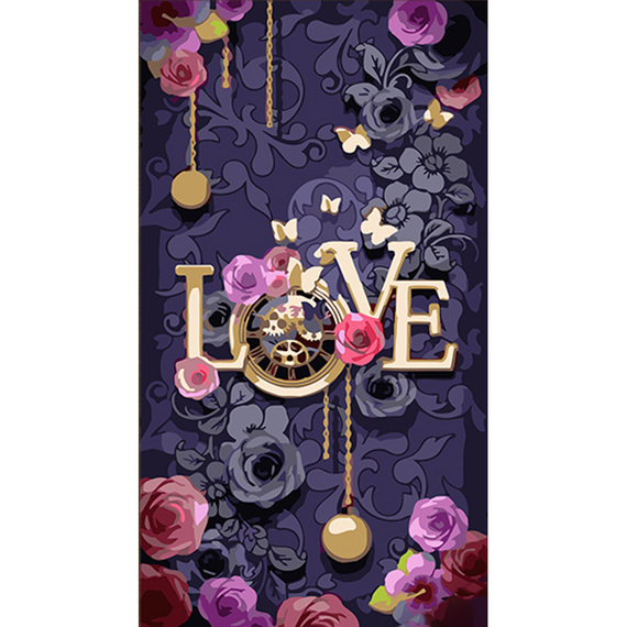 Отзывы  картина за номерами strateg love flowers розміром 50х25 см (ww240)