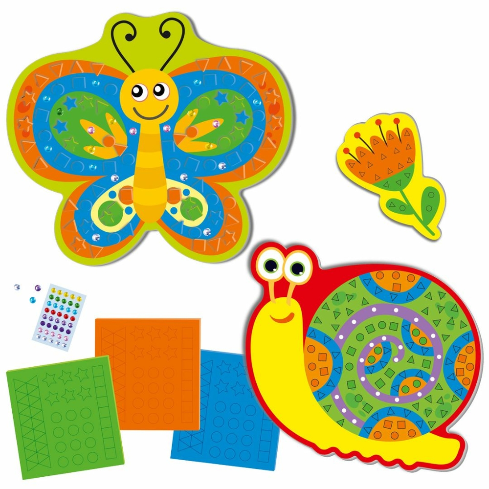 Фото, Відеоогляди набір для творчості vladi toys зі м'якою мозаїкою та стразами «чарівні комашки» vt4511-23