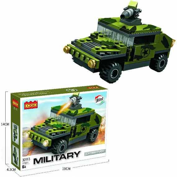 Конструктор Cogo Military Військова техніка 3019, армія, 90-116 деталей