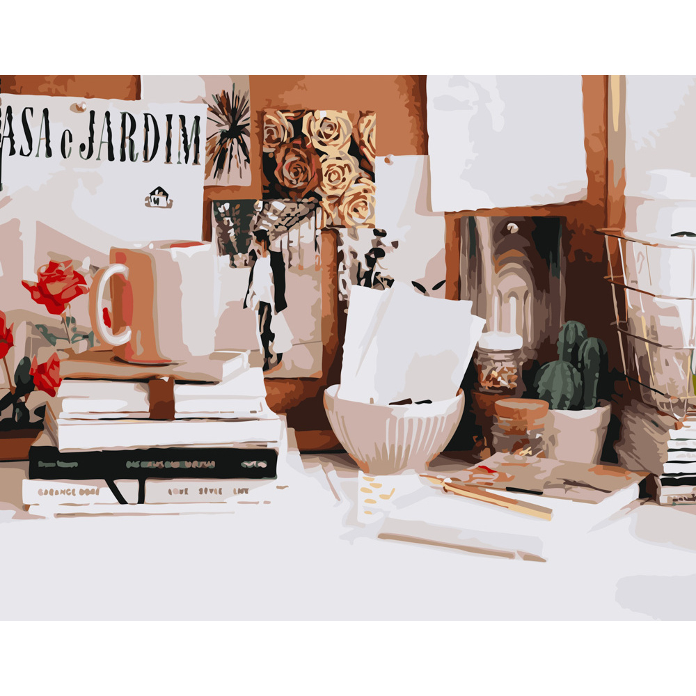 Фото, Видеообзоры картина за номерами strateg преміум робоча атмосфера розміром 40х50 см (gs270)