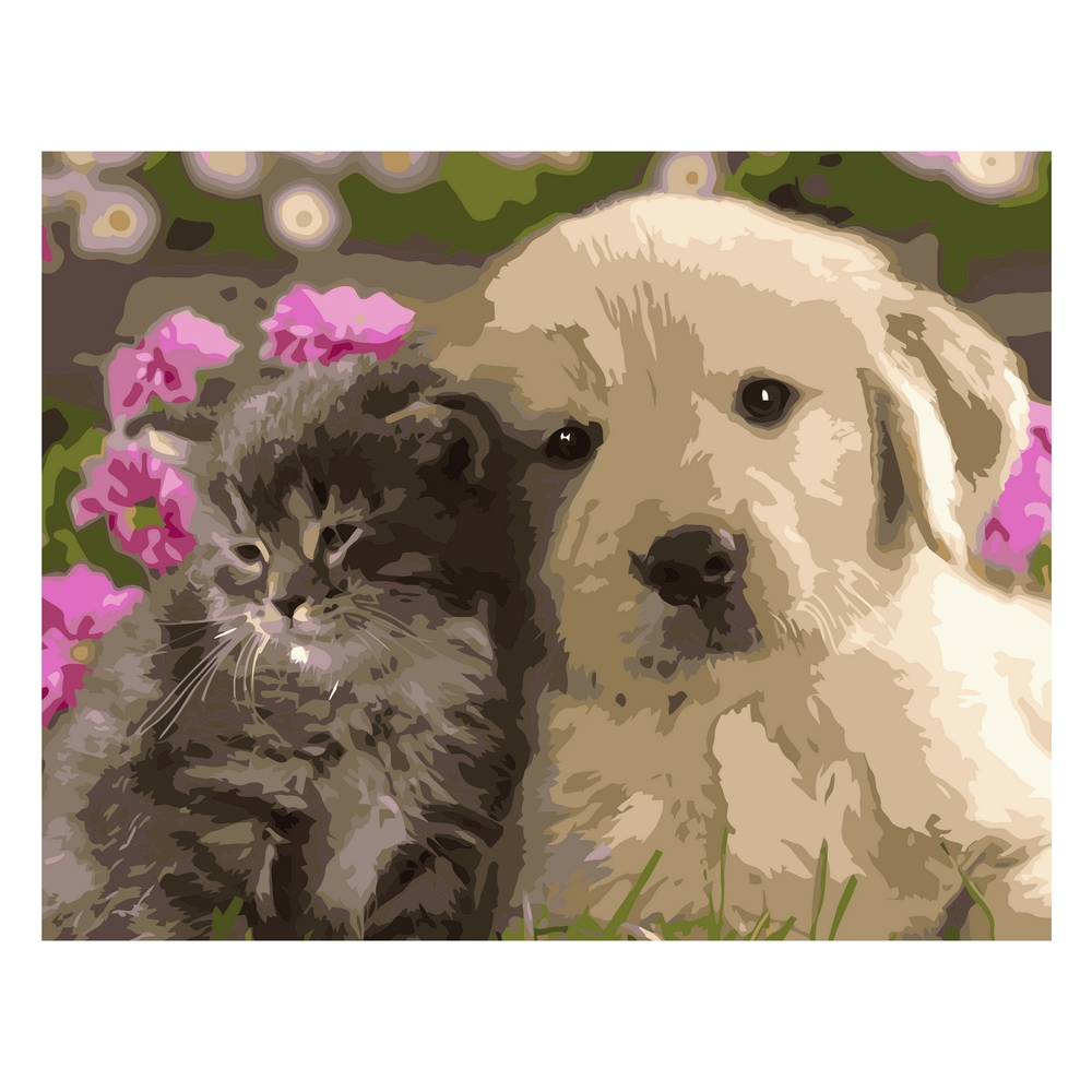 Фото, Видеообзоры картина за номерами strateg преміум ліпші друзі з лаком розміром 40х50 см va-0571