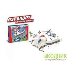 Аеропорт ZYB-B 0801-1 (36шт) літак (жел), транспорт, 30 елементів, в кор-ке, 40-30-5,5см