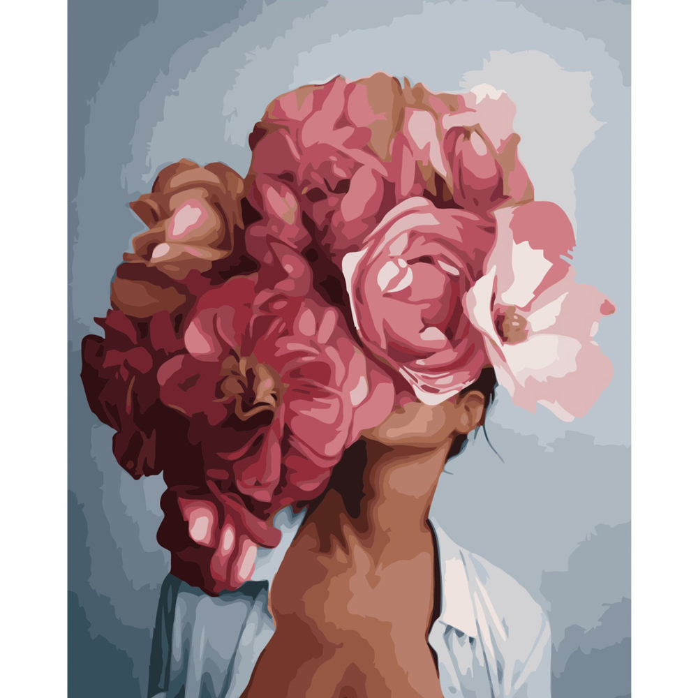 Фото, Відеоогляди картина за номерами квіткова спокуса strateg з лаком розміром 40х50 см (va-2541)