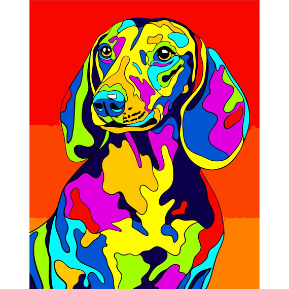 Отзывы  картина за номерами strateg  поп-арт такса без підрамника розміром 40х50 см (br001)