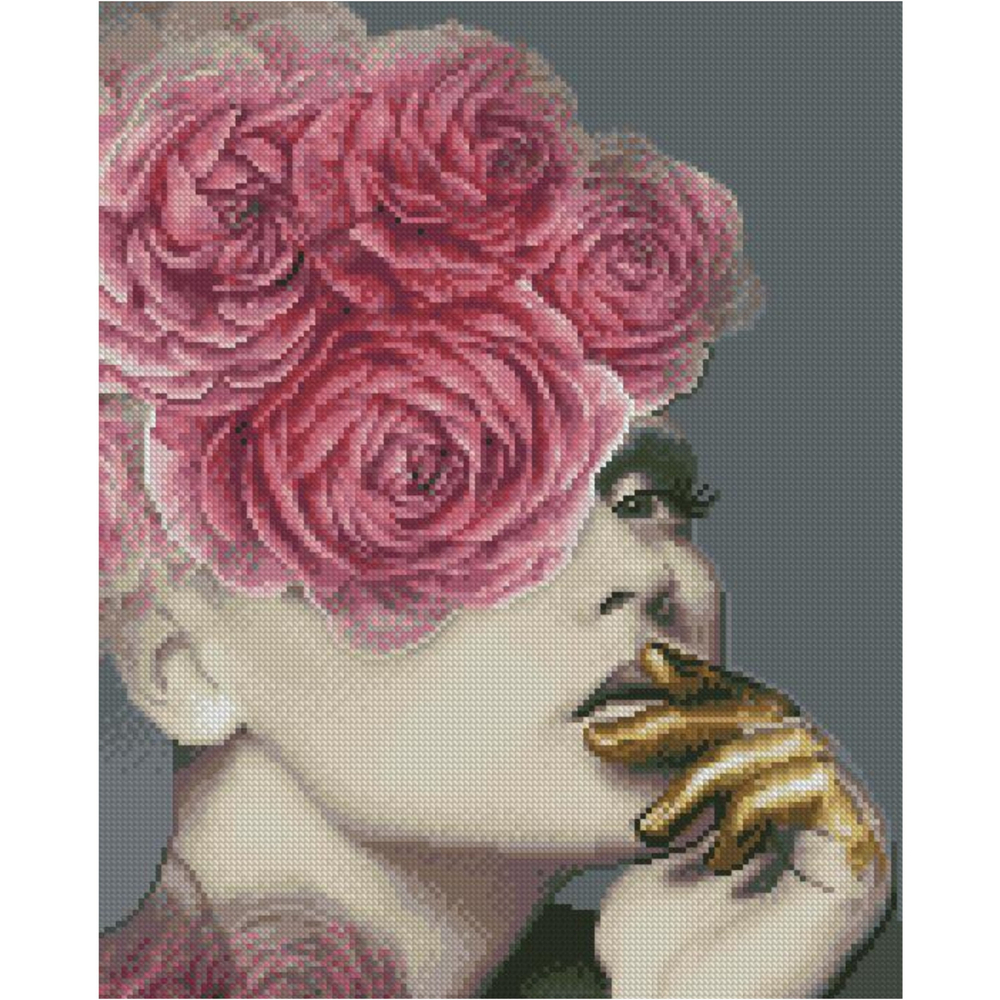 Фото, Видеообзоры алмазна картина strateg преміум елегантність у квітах розміром 40х50 см fa40911