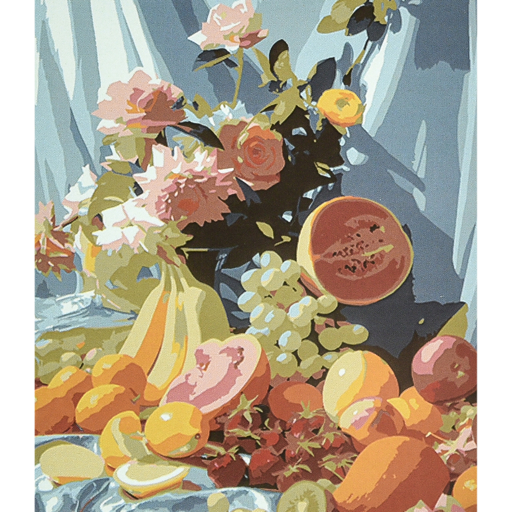 Фото, Відеоогляди картина за номерами strateg преміум літня гармонія на столі з лаком та рівнем розміром 40х50 см (va-4660)