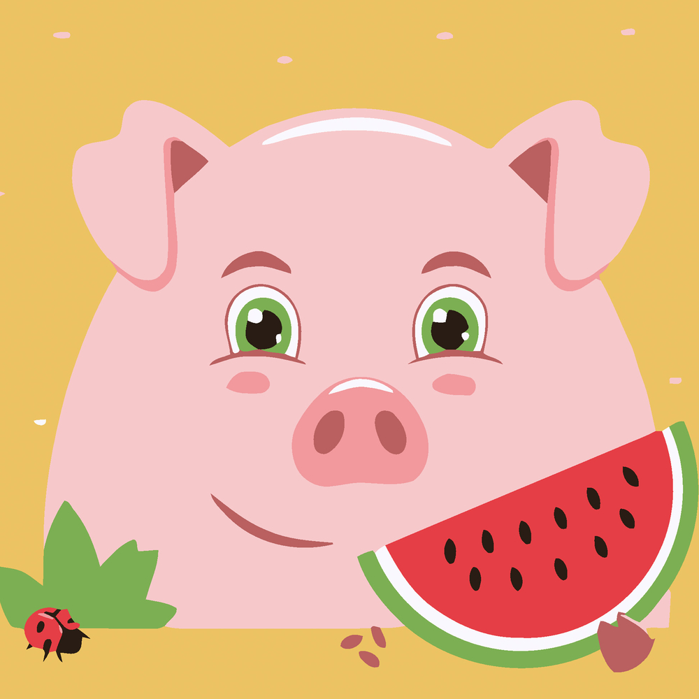 Фото, Відеоогляди картина за номерами strateg свинка і ласощі літа розміром 20х20 см (hh7067)