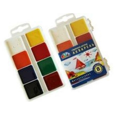 Акварель мед.н/сух.8 кол.без пенз