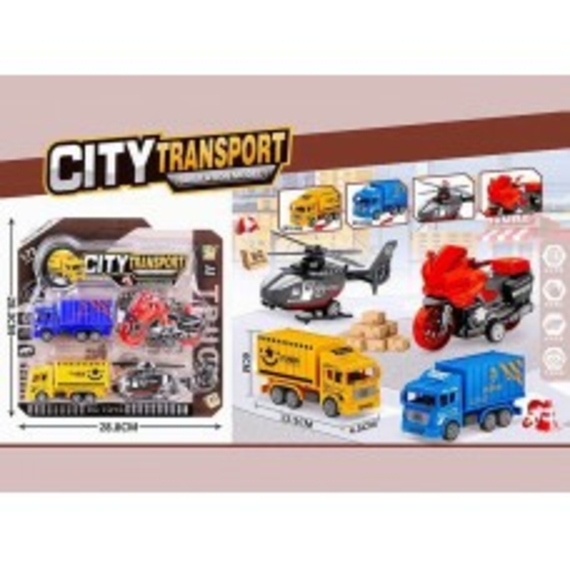 Набір спецтехніки BQ600-50 (96/2) 4штуки, інерція, масштаб 1:72, на листі