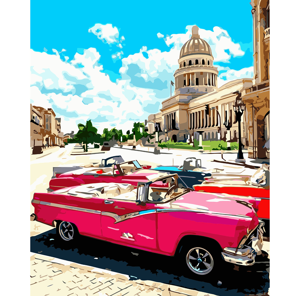 Фото, Відеоогляди картина за номерами strateg преміум яскраве авто з лаком розміром 40х50 см va-2913