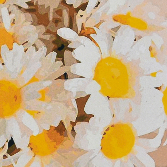 Отзывы  алмазна мозаїка strateg преміум букет ромашок розміром 30х30 см (hee16304)