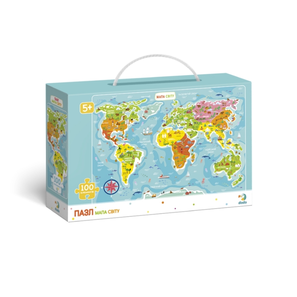 Фото, Відеоогляди пазл dodo мапа світу (укр. мова)