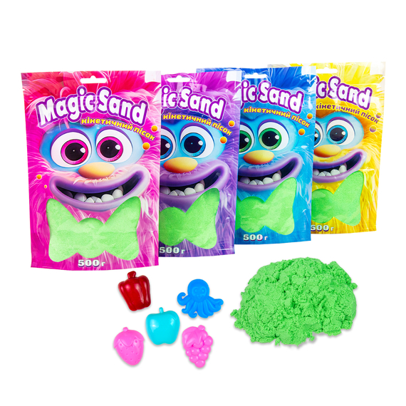 Отзывы  кінетичний пісок strateg magic sand в пакеті 39403-2 зелений, 0,500 кг