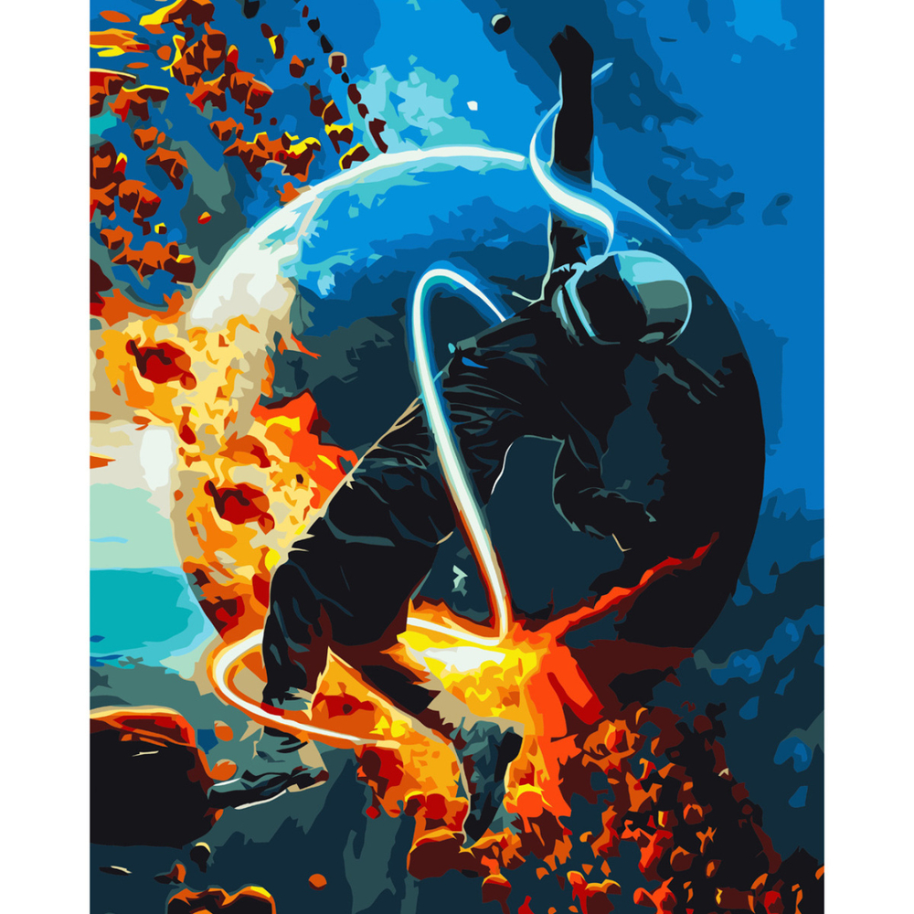 Фото, Видеообзоры картина за номерами strateg преміум космічна невагомість 2 з лаком розміром 40х50 см va-3683