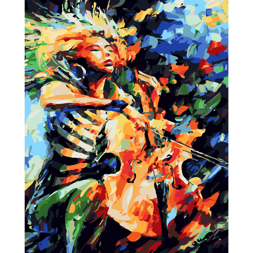 Фото, Видеообзоры картина за номерами strateg преміум вічна музика з лаком розміром 40х50 см sy6320