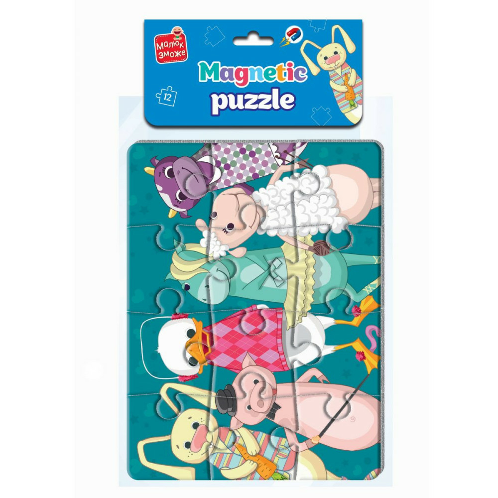 Фото, Видеообзоры магнітні пазли а5 «звірята» vt3301-01