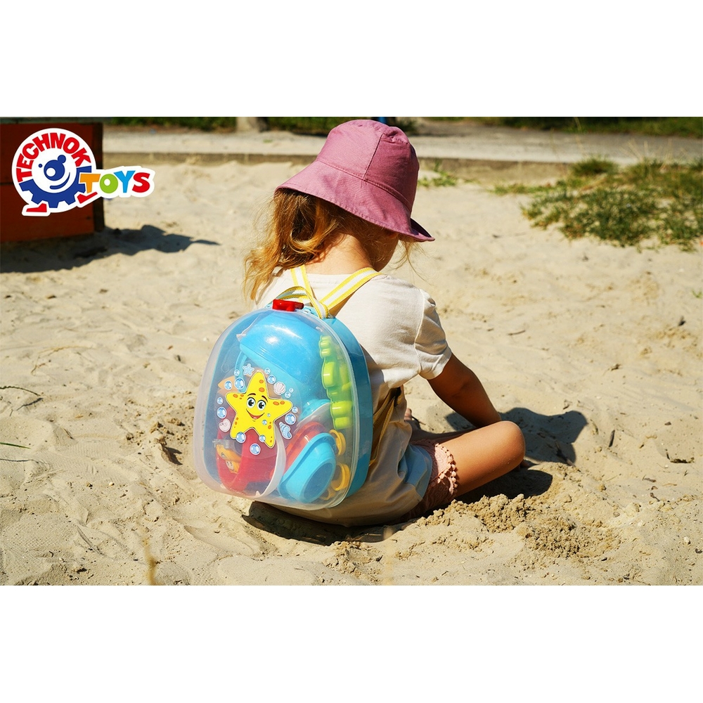 Фото, Видеообзоры іграшка "набір для гри з піском у рюкзаку технок", арт.8881