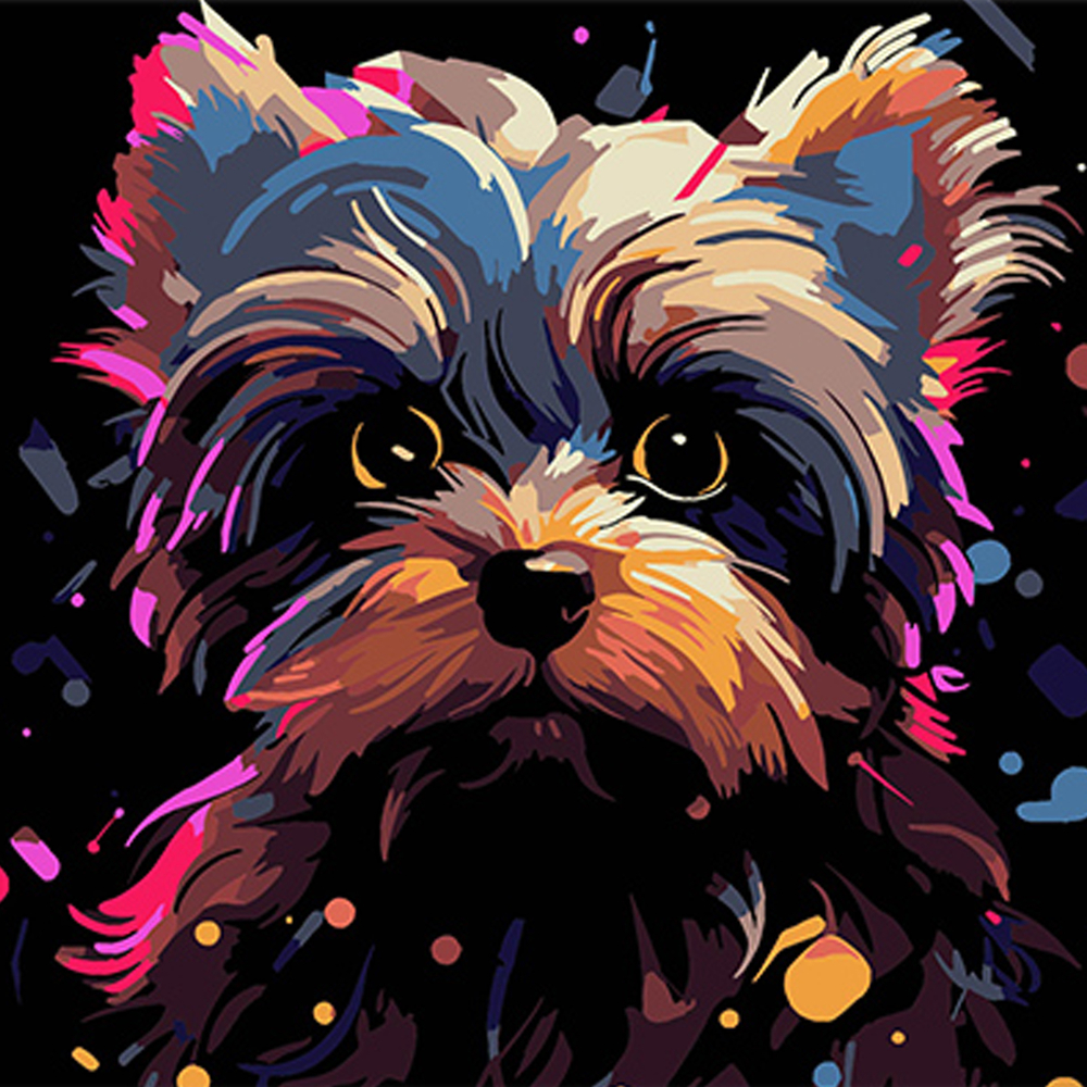 Фото, Відеоогляди картина за номерами strateg преміум йорк експресія кольору на чорному фоні розміром 30х30 см (sh3030-23)