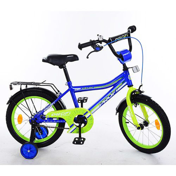 Велосипед дитячий PROF1 18д. Y18103 (1шт) Top Grade, синий,звонок,доп.колеса