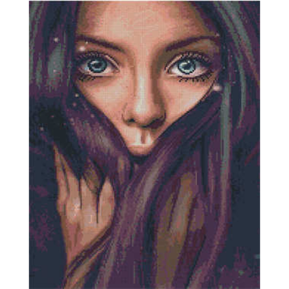 Фото, Видеообзоры алмазна картина strateg преміум дівчина з яскравим волоссям розміром 40х50 см (l-222)