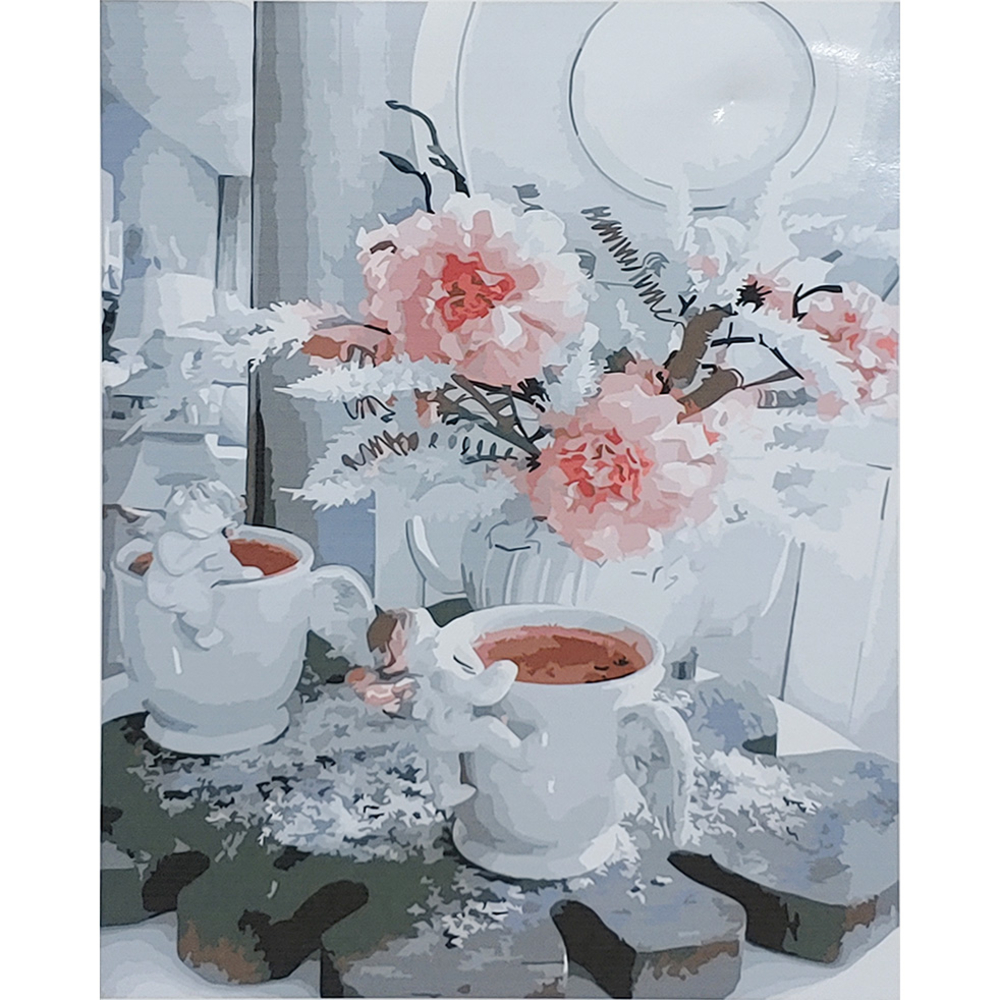 Фото, Видеообзоры картина за номерами strateg преміум сніданок на двох з лаком розміром 40х50 см (sy6863)