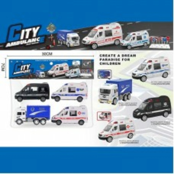 Набір машин JW567-053 (96/2) спецтранспорт, інерція, в пакеті