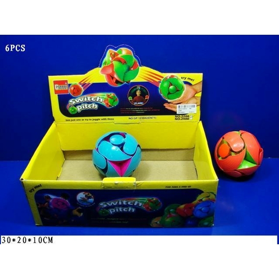 Логіка фокус мяч JH1002E свет.3 цв.6 шт.в кор.30*21*10 ш.к./24/144/