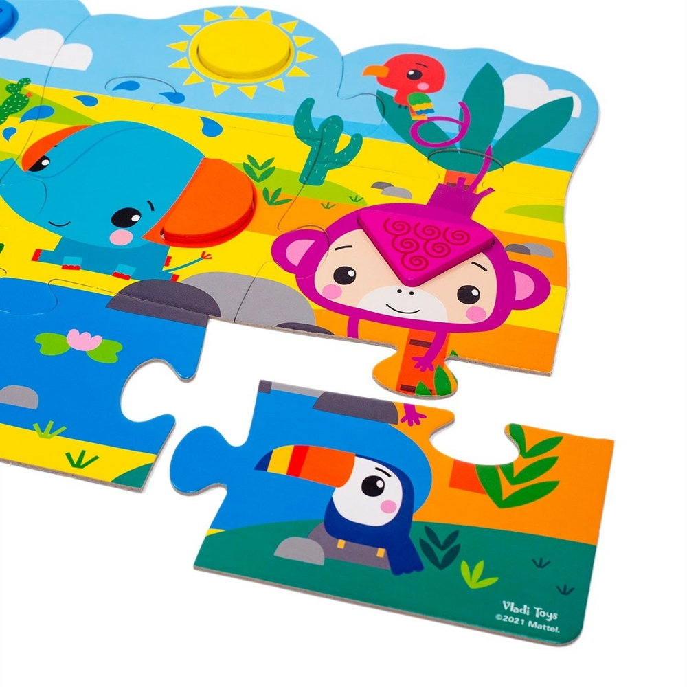 Фото, Видеообзоры пазли «fisher-price. maxi puzzle & wooden pieces» vt1100-01