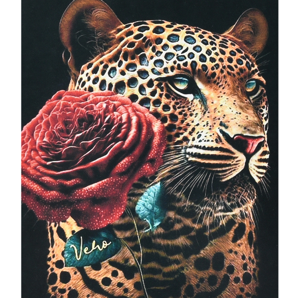 Фото, Відеоогляди алмазна мозаїка strateg преміум романтичний гепард розміром 40х50 см (sk88143)