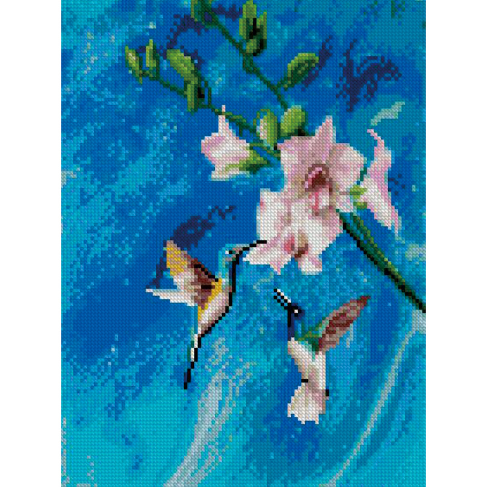 Фото, Видеообзоры алмазна мозаїка strateg преміум колібрі в небесах 30х40 см hx094