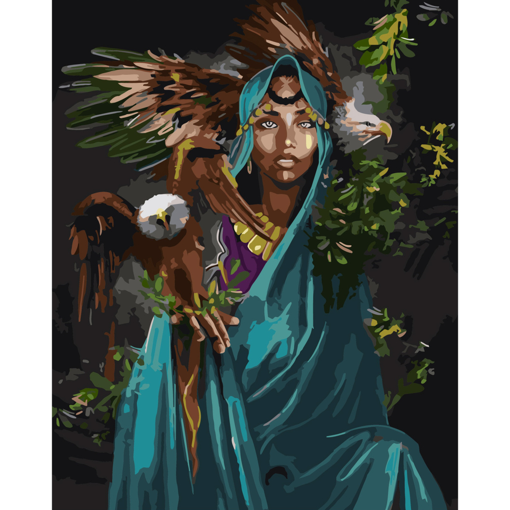 Фото, Видеообзоры картина за номерами strateg преміум під охороною орлів з лаком розміром 40х50 см (sy6804)