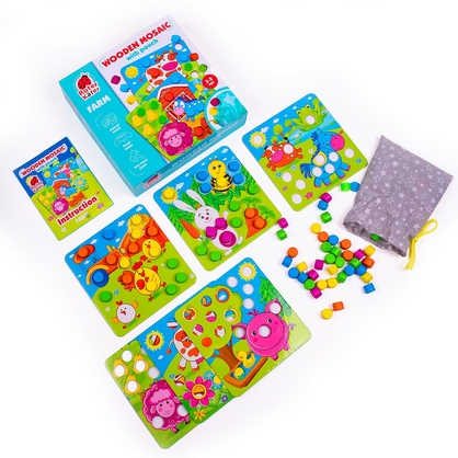 Фото, Відеоогляди дерев'яна мозаїка з мішечком. «ферма» rw4003