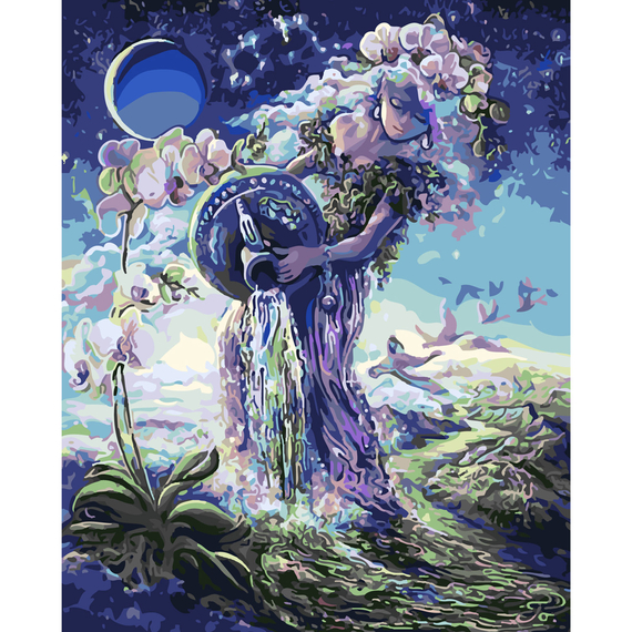 Картина за номерами Strateg ПРЕМІУМ Паралельний всесвіт з лаком розміром 40х50 см SY6130