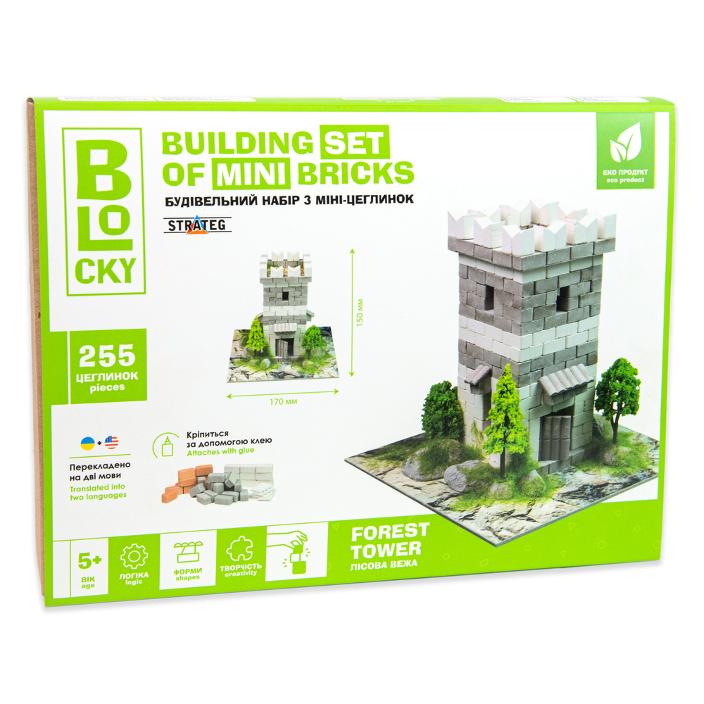 Фото, Видеообзоры будівельний набір для творчості з міні-цеглинок blocky лісова вежа (31019)