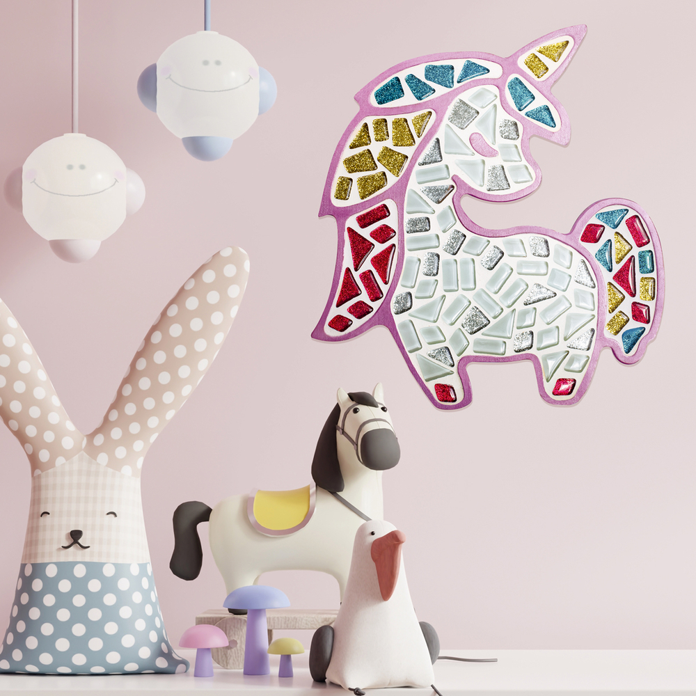 Фото, Видеообзоры набір для творчості скляна мозаїка «єдиноріг» для дітей mosaaro ma7004