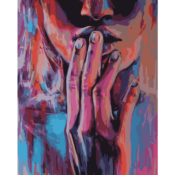 Картина за номерами Strateg ПРЕМІУМ Таємні думки з лаком розміром 40х50 см VA-1088