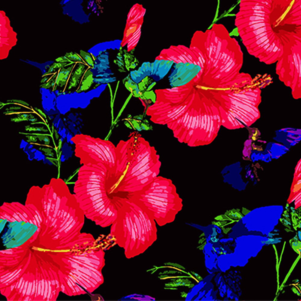 Фото, Видеообзоры картина за номерами strateg преміум розкіш гібіскуса на чорному фоні розміром 40х40 см (av4040-31)