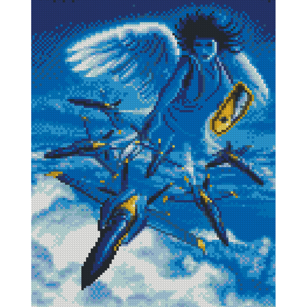 Фото, Відеоогляди алмазна мозаїка strateg преміум янгол-охоронець україни розміром 30х40 см (hx487)