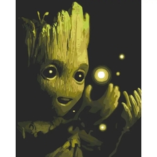 Картина по номерам "Малыш Грут в восторге" 50*40см