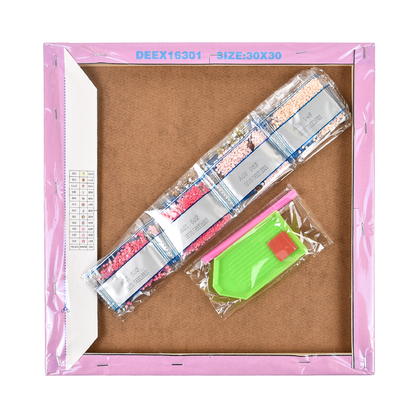 Фото, Видеообзоры алмазна мозаїка strateg преміум вітражна мудрість розміром 30х30 см не повна викладка (deex16281)