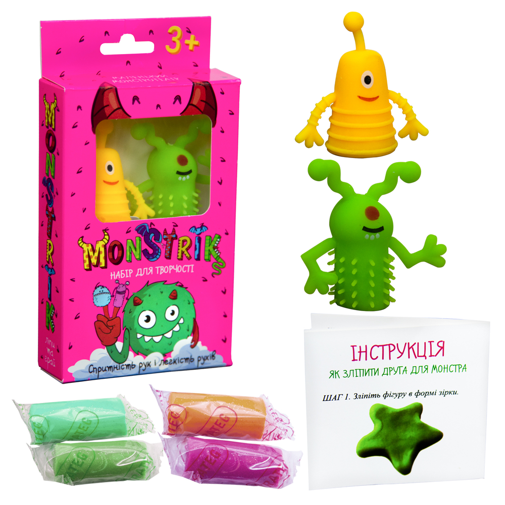 Фото, Відеоогляди набір для творчості strateg монстрик українською мовою (71823)