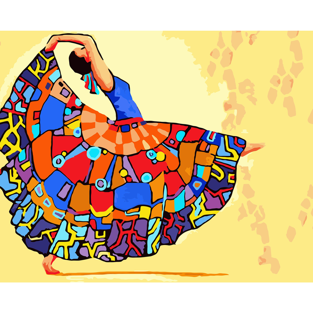 Фото, Видеообзоры картина за номерами strateg преміум танцююча дівчина з лаком розміром 40х50 см va-3190