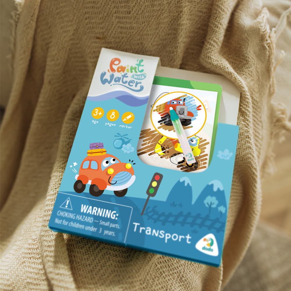 Фото, Видеообзоры набір водних розмальовок dodo транспорт