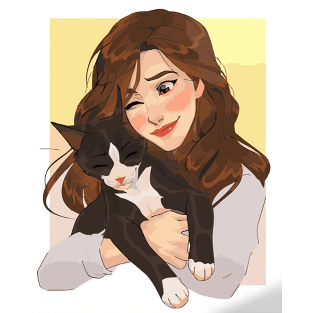 Фото, Видеообзоры картина за номерами strateg преміум улюблений котик розміром 40х50 см (gs635)