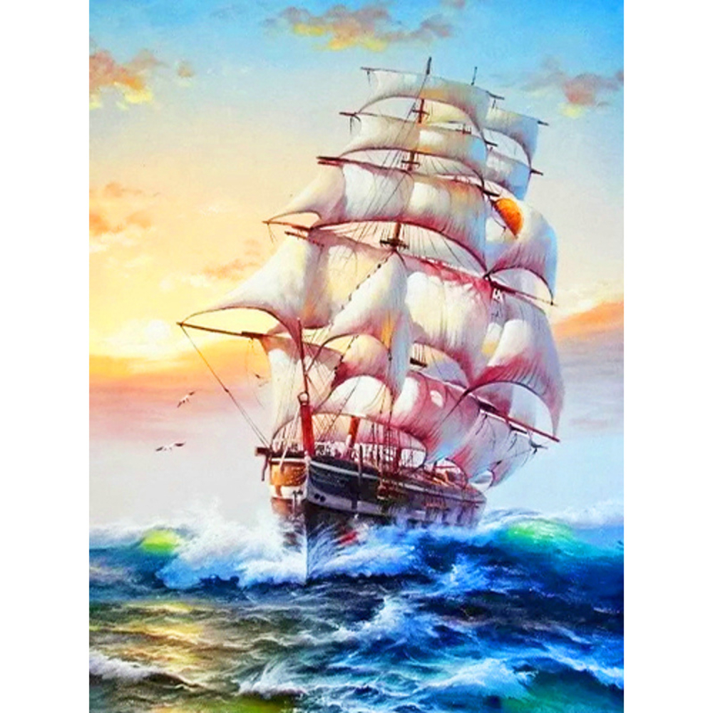 Фото, Відеоогляди алмазна мозаїка strateg преміум на всіх вітрилах без підрамника розміром 30х40 см  (jsdf75187)