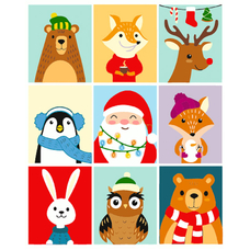 Картина за номерами Strateg ПРЕМІУМ Новорічна компанія з лаком та з рівнем розміром 40х50 см (GS1561) Картина за номерами Strateg ПРЕМІУМ Новорічна компанія з лаком та з рівнем розміром 40х50 см (GS1561)